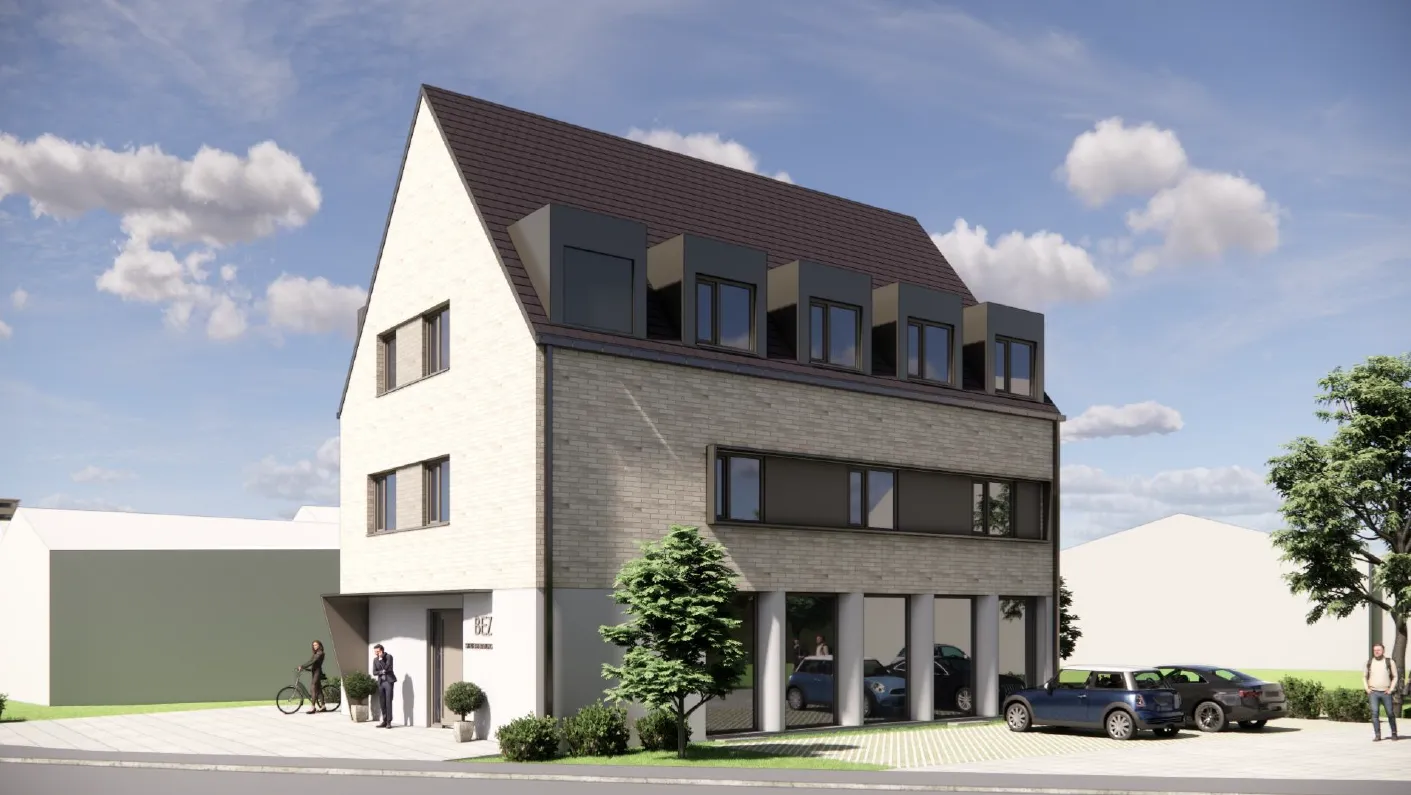 Neubau Bürogebäude Landkreis Reutlingen – Visualisierung Straßenansicht