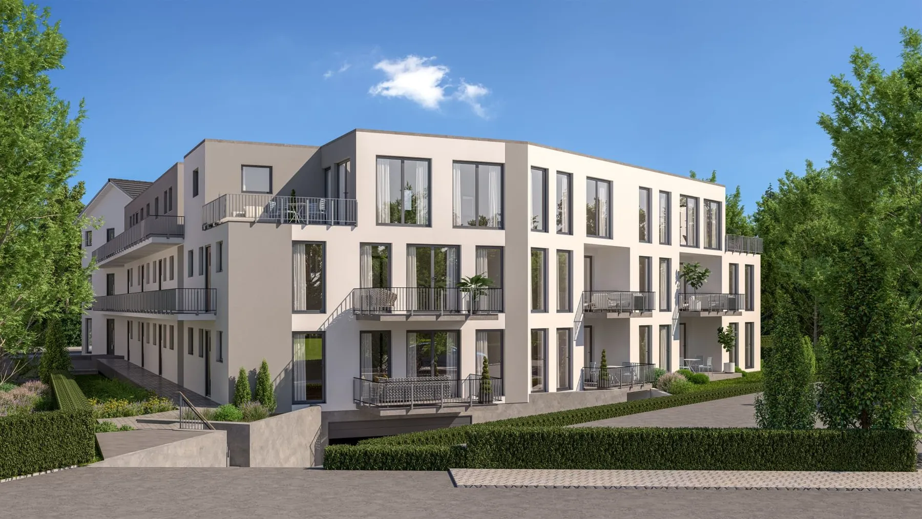 Neue Visualisierung Donau Living Riedlingen – Straßenansicht